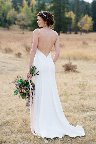 low back wedding dresses